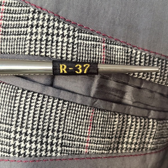 1970s 2 Piece Disco Era Glenn Plaid Suit | Size 37R 30W | Vintage Bellbottom - Picture 16 of 16